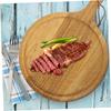 COLLBATH Wooden Cutting Board Round Unfinished Pizza Board for Serving Bread Steak and Desserts Easy to Clean Decorative Kitchen Essential view 3