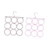 Levemolo 2pcs Eco-Friendly Foldable Paper Rattan Scarf Hanger for Closet Organization Versatile Tie and Towel Holder Rack Space-Saving Design Random Colors view 1