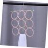 Levemolo 2pcs Eco-Friendly Foldable Paper Rattan Scarf Hanger for Closet Organization Versatile Tie and Towel Holder Rack Space-Saving Design Random Colors view 3