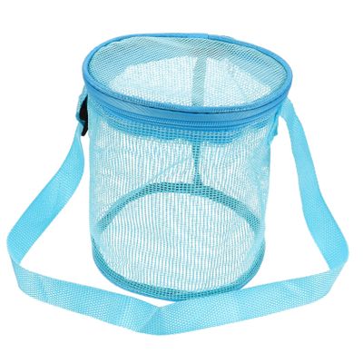 QUMIIRITY Outdoor Boys and Girls Mesh Beach Bag Portable Sand Toy Organizer for Beach Play Travel and Storage Lightweight and Stylish Design Sky Blue
