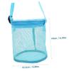 QUMIIRITY Outdoor Boys and Girls Mesh Beach Bag Portable Sand Toy Organizer for Beach Play Travel and Storage Lightweight and Stylish Design Sky Blue view 2