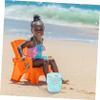 QUMIIRITY Outdoor Boys and Girls Mesh Beach Bag Portable Sand Toy Organizer for Beach Play Travel and Storage Lightweight and Stylish Design Sky Blue view 3