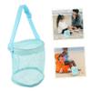 QUMIIRITY Outdoor Boys and Girls Mesh Beach Bag Portable Sand Toy Organizer for Beach Play Travel and Storage Lightweight and Stylish Design Sky Blue view 4