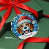 Beagle Dog First Christmas Ornament, Personalized Name Beagle Stained Glass Ornament for Xmas 2026, Pet Lovers Keepsake, Custom Pet Christmas Tree Decoration, Beagle Dog Dad Mom Ornaments Gift view 3