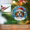 Beagle Dog First Christmas Ornament, Personalized Name Beagle Stained Glass Ornament for Xmas 2026, Pet Lovers Keepsake, Custom Pet Christmas Tree Decoration, Beagle Dog Dad Mom Ornaments Gift view 4