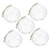 Cabilock 5pcs Hanging Glass Bauble Candle Holders Sphere Tea Light Holders for Terrarium Decor Elegant Glass Hanging Lanterns for Weddings Parties Home Decor view 1