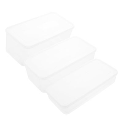 BRIGHTFUFU 3pcs Kitchen Storage Containers Sealed Food Boxes Plastic Fruit Boxes Refrigerator Preservation for Storage Food Fresh-keeping