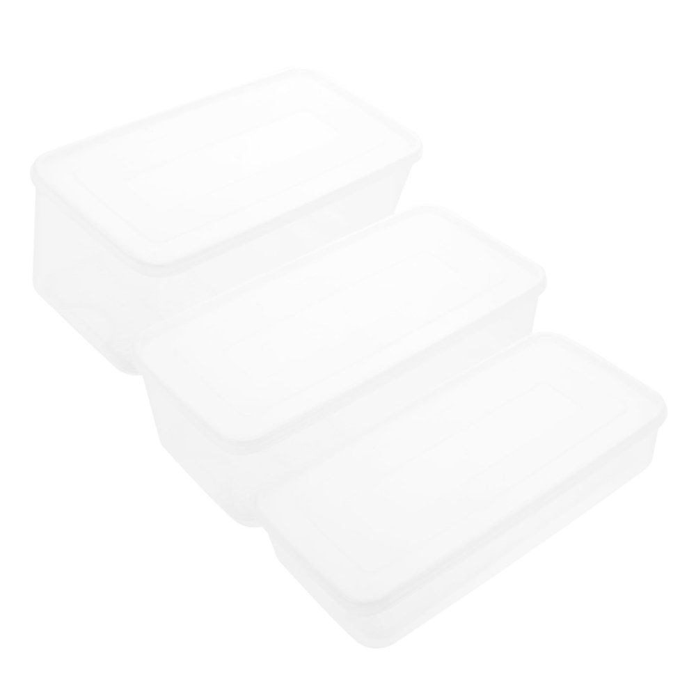 BRIGHTFUFU 3pcs Kitchen Storage Containers Sealed Food Boxes Plastic Fruit Boxes Refrigerator Preservation for Storage Food Fresh-keeping