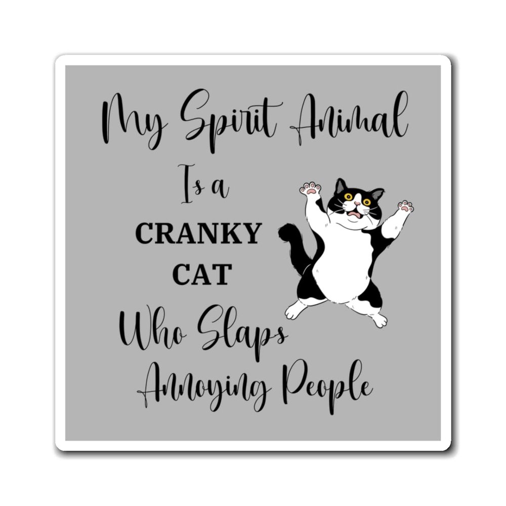 Funny Cat Magnet - Cranky Cat Fridge Magnet, Sarcastic Mom Gift