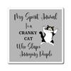 Funny Cat Magnet - Cranky Cat Fridge Magnet, Sarcastic Mom Gift view 1