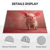 Absorbent Dish Drying Mat For Kitchen Counter, Red Cute Piggy - Dish Drying Pad, Kitchen Gadgets For Easy Clean Multi-Use 18 x 24 Inch view 3