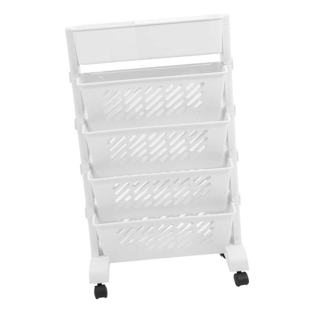 Levemolo Bookshelf Organizer Wheels Rolling Bookcase for Home Storage Rack for Books