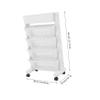 Levemolo Bookshelf Organizer Wheels Rolling Bookcase for Home Storage Rack for Books view 3