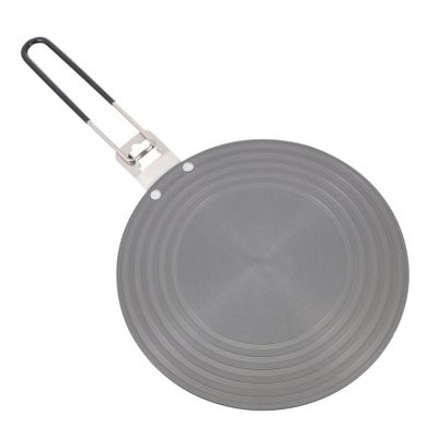 Defrosting Tray Aluminium Heat Diffuser with Handle Black