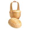 Cabilock Elegant Hand Woven Bamboo Storage Basket Mini Basket Handle for Home Decor view 1