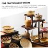 Cabilock Elegant Hand Woven Bamboo Storage Basket Mini Basket Handle for Home Decor view 3
