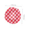 BRIGHTFUFU 6pcs Elastic Cloth Bowl Covers Reusable Sourdough Jar Covers for Containers Breathable Plaid for Baking and Food Storage view 2