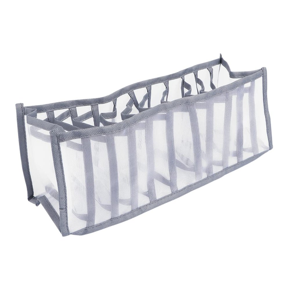 WATIIFUFU Flexible Underwear Organizer Box Grey Storage Case for Cloth Multi-purpose Storage