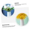 GOOHOCHY 1pc Creative White Plastic Vase for Dried Flowers Elegant Nordic Style Flower Planter Home Decor Ornament for Living Room Bedroom Office Centerpieces view 4
