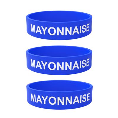 Rousse Bands Mayonnaise Label Band - Silicone Squeeze Bottle Label for 16oz, 20oz, 24oz, 32oz Mayo Squirt Bottle Containers - Printed, Colored Food Labels for Restaurant, Small Business (3)