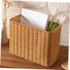 Khaki Plastic Woven Storage Basket for Vegetables and Fruits view 2