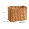 Khaki Plastic Woven Storage Basket for Vegetables and Fruits view 3