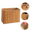 Khaki Plastic Woven Storage Basket for Vegetables and Fruits view 4