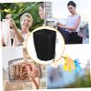 CAXUSD Clothes Peg Bag Drawstring Organizer for Clothespins Sturdy Hanging Storage with Convenient Hook for Laundry Room Decor and Space-saving view 3