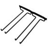 2 Row Wine Glasses Holder Wall Mount, Metal Wine Glass Holder, Stemware Rack for Kitchen, Home(Brass) view 1
