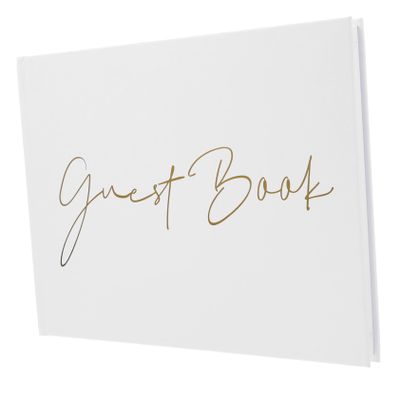 Parliky Elegant Wedding Guest Book Unique Design Portable Sign Book for Weddings Parties and Special Events Pages for Messages and Photos for Guests