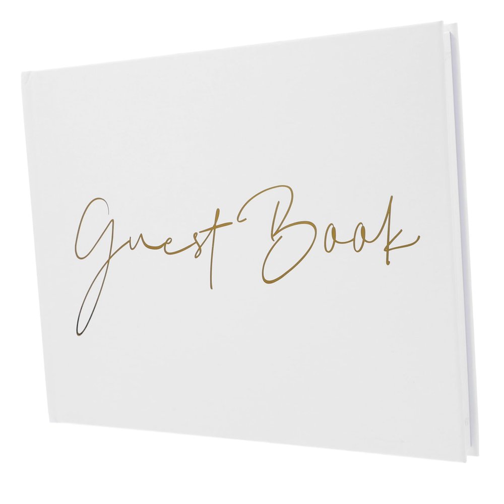 Parliky Elegant Wedding Guest Book Unique Design Portable Sign Book for Weddings Parties and Special Events Pages for Messages and Photos for Guests