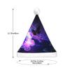 JBYJBX White Purple Butterflies Print Led Christmas Hat For Adults Xmas Holiday Hat With Lights Christmas Accessories view 4