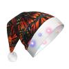 JBYJBX Monarch Butterflies Print Led Christmas Hat For Adults Xmas Holiday Hat With Lights Christmas Accessories view 1
