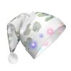 JBYJBX Eucalyptus Leaves Print Led Christmas Hat For Adults Xmas Holiday Hat With Lights Christmas Accessories view 1