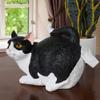 ANSAIR Korvre Cat Butt Tissue Holder Resin Tissue Dispenser Cat Square Tissue Box Cover Orange Tabby Cute Bathroom Accessories view 4