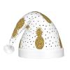 JBYJBX Gold Glitter Pineapples Fruit Print Led Christmas Hat For Adults Xmas Holiday Hat With Lights Christmas Accessories view 3