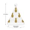 JBYJBX Gold Glitter Pineapples Fruit Print Led Christmas Hat For Adults Xmas Holiday Hat With Lights Christmas Accessories view 4
