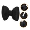 GRIRIW Car Neck Pillow Bow Shape Headrest Cushion for Lumbar Support Ergonomic Design for Comfortable Driving and Relaxation Ice Silk Material Black view 3