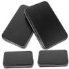 WHAMVOX 4pcs Black Tinplate Playing Card Storage Box Set for Small Items view 1