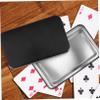 WHAMVOX 4pcs Black Tinplate Playing Card Storage Box Set for Small Items view 3