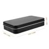 WHAMVOX 4pcs Black Tinplate Playing Card Storage Box Set for Small Items view 4