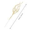 Ipetboom Glitter Christmas Leaves Picks, 10pcs Curly Tall Tree Filler Branches for Xmas Wreath Wedding Table Centerpiece Decorations, Christmas Tree Poinsettia Flower Stems Branches Picks (Gold) view 2