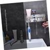 COOLHIYA 1pc Stainless Steel Toothbrush Holder for No Drilling Bathroom Rack Space-Saving Design Ventilation Practical Utensils for Home Hotel Use Silver view 4