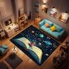 Cartoon Printed Carpet, Like The Ocean of Knowledge, Gently Jumping, Planet Book Cartoon Printed Non-Slip Carpet, Home Decoration Carpet Suitable for Classroom Living Room Bedroom 60x80inch view 1