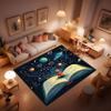 Cartoon Printed Carpet, Like The Ocean of Knowledge, Gently Jumping, Planet Book Cartoon Printed Non-Slip Carpet, Home Decoration Carpet Suitable for Classroom Living Room Bedroom 60x80inch view 3