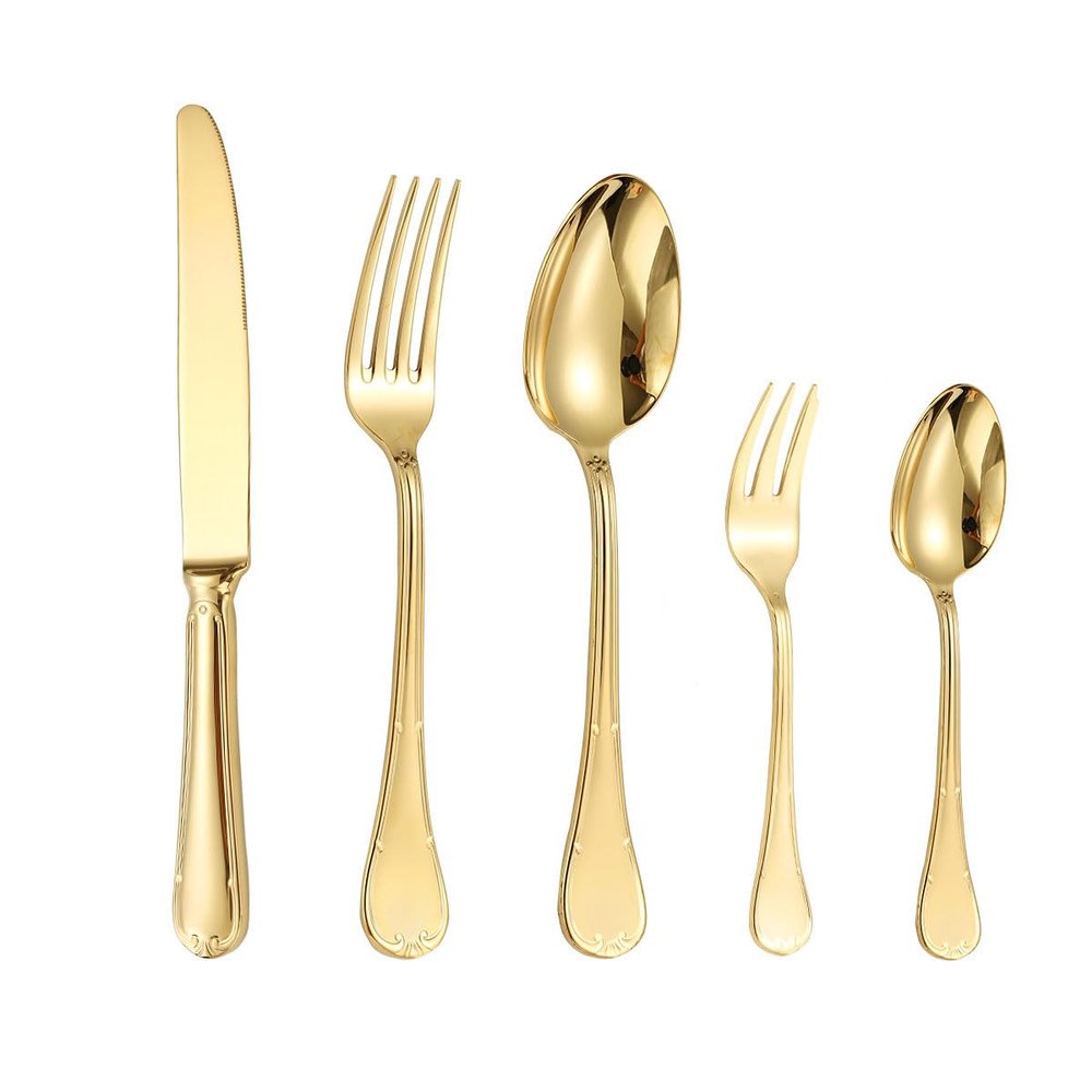 Gold Silverware Set for 16 Gold Accent Stainless Steel 64-Piece Modern Cutlery Set,Mirror Polished Heavy Duty Flatware Set Dinnerware Utensil Set Knives Spoons Forks Set,Dishwasher Safe