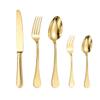 Gold Silverware Set for 16 Gold Accent Stainless Steel 64-Piece Modern Cutlery Set,Mirror Polished Heavy Duty Flatware Set Dinnerware Utensil Set Knives Spoons Forks Set,Dishwasher Safe view 1