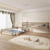 KLMM Modern Full XL Over Queen Bunk Bed with Ladder and Guardrails,Wood Bunk Bed for Kids Teens Adults Bedroom,Detachable Design view 4