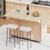 RUNNA 51.2" W Ash Veneer Solid Wood Handwoven Kitchen Island with Drop Leaf, Coastal Kitchen Island on Wheels with Internal Storage Rack, Rolling Kitchen Cart (Natural Wood#016) view 3