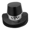 BRIGHTFUFU 6pcs Fashionable Year Hats for Adults Black Gold Paper Cap Year Eve Top Hat Party Decorations Happy Party Celebration Accessory view 1